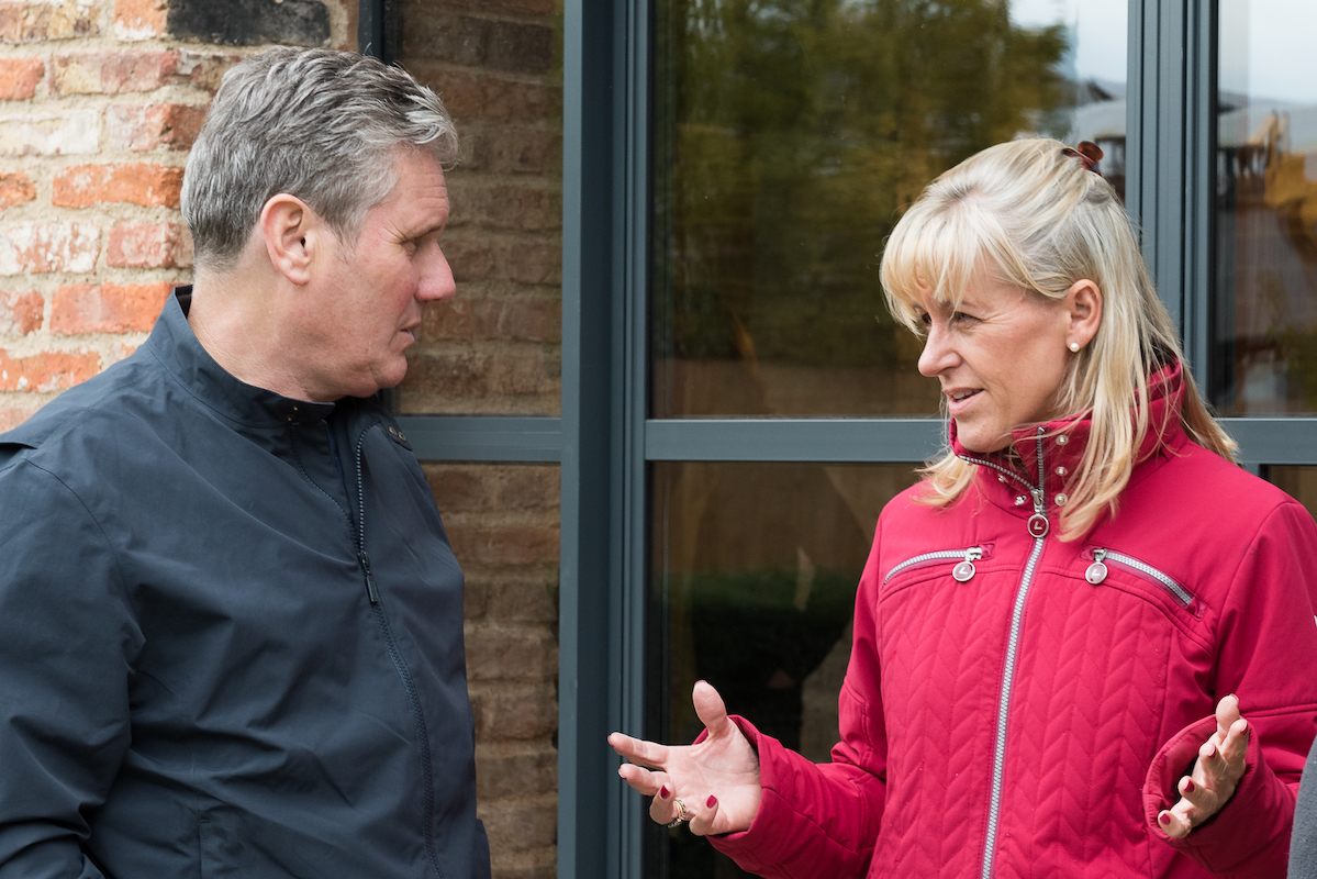 Labour leader Keir Starmer and Minette Batters (Copyright: Kate Mallender)